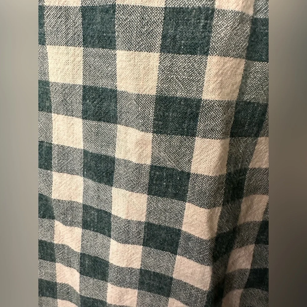 J Crew Shirt Green Homespun Check Plaid